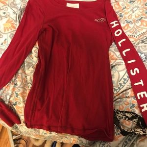 Red long sleeve shirt - hollister